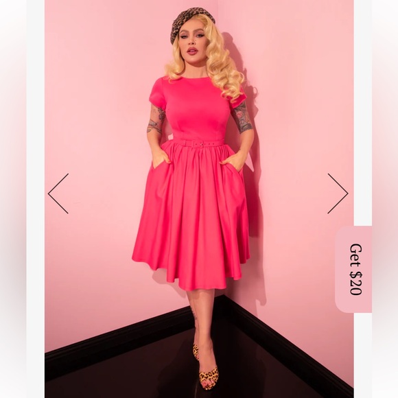 Vixen by Micheline Pitt Pink Avon Dress - XL - Picture 1 of 9